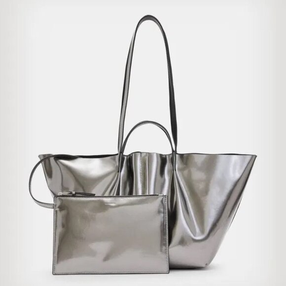 All Saints - Odette East West Leather Tote Bag - Picture 8 of 9